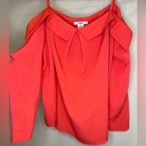 BAR III - Off shoulder coral top - S